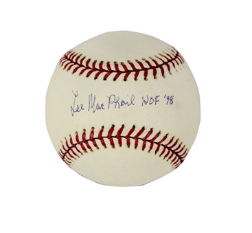Lee MacPhail Single-Signed Official American League Baseball